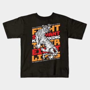 Muay Thai Tiger Fight Kids T-Shirt